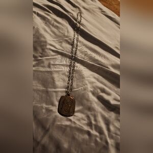 Three face pendent with chain